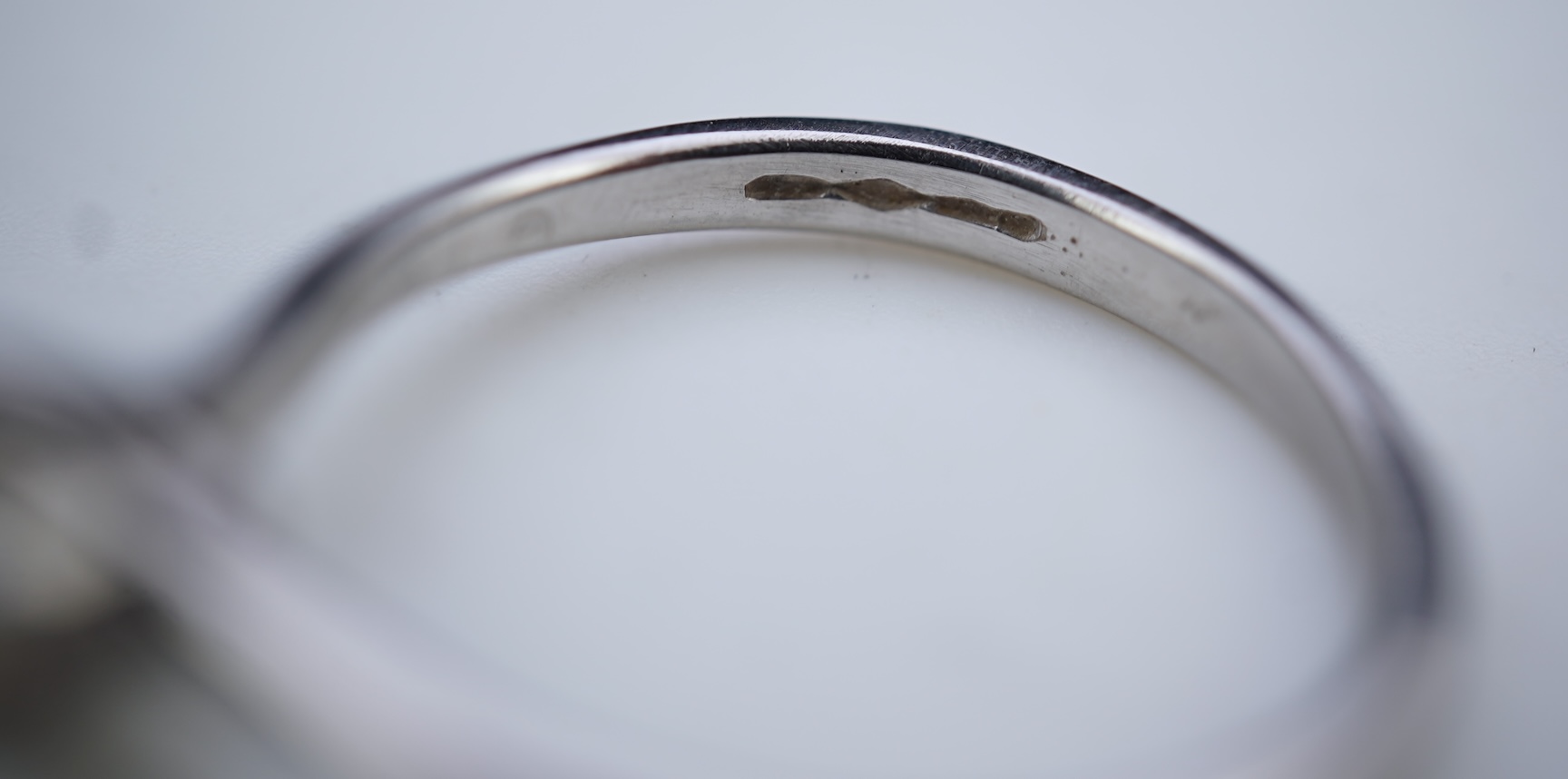 A diamond solitaire ring